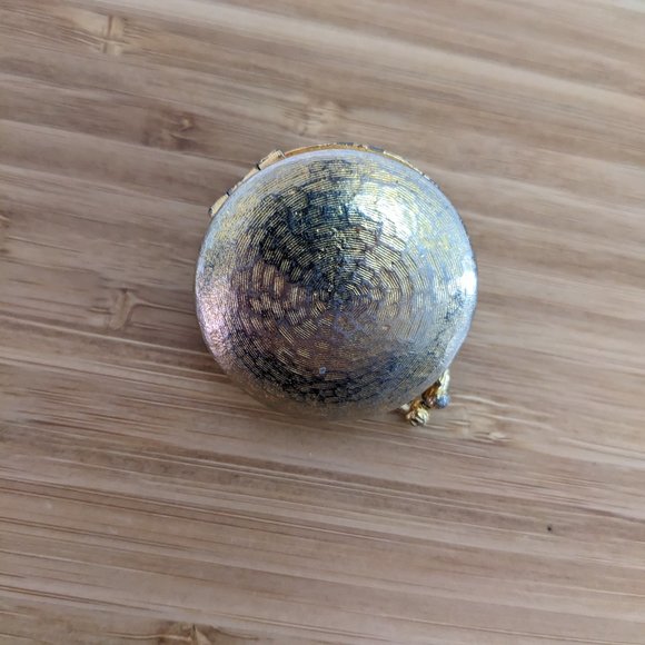 Vintage 1960s Florenza Turquoise & Gold Pill Box - Picture 2 of 5